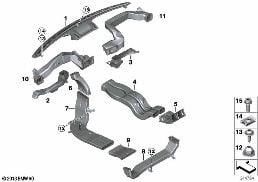 Conducto de aire diagram for BMW X6 F16 35iX