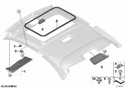 MOUNTING PARTS, ROOF ANTENNA diagram for BMW 2 Series F22 228i