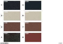 SAMPLE CHART WITH UPHOLSTERY COLORS