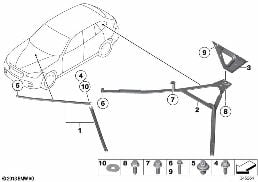 REINFORCEMENT, BODY diagram for BMW X1 E84 20i
