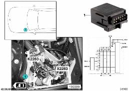 RELAY FOR GLOW PLUG K2283 diagram for BMW 3 Series E46 330d