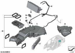 BLOWER MOTOR FOR 3RD SEAT ROW diagram for BMW X5 E70 LCI 30dX