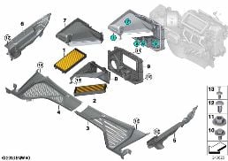 Microfiltro/piezas de caja diagram for BMW X6 F16 35iX