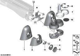 Mittelkonsole diagram for BMW MINI Paceman R61 Cooper