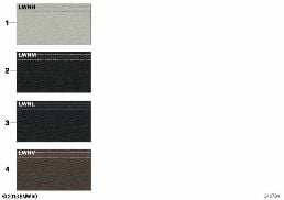 SAMPLES, CONTRAST THREAD UPHOLSTERY diagram for BMW 1 Series E82 M Coupé