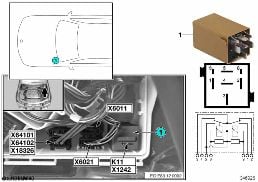 RELAY FOR WINDSHIELD WIPER K11 diagram for BMW X3 E83 LCI 1.8d