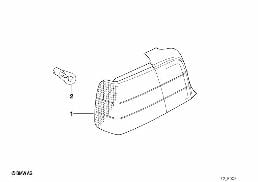 RETROFIT KIT REAR LIGHTS,WHITE TURN IND. diagram for BMW 7 Series E38 740i