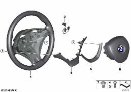 AIRBAG SPORTS STEERING WHEEL, LEATHER diagram for BMW X6 E71 35iX