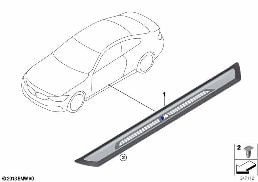 RETROFIT, M COVER, ENTRANCE diagram for BMW 4 Series F33 425d