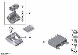 Držák nápojů přední diagram for BMW Rolls-Royce Phantom RR1 Phantom