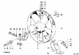 Ventilateur additionnel électrique diagram for BMW 3 Series E21 323i