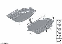 UNDERBODY PANELING, REAR diagram for BMW X5 M F85 X5 M