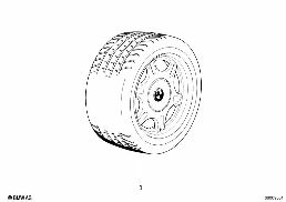 WHEEL SET SPINDER-SPOKE STYLING diagram for BMW 3 Series E30 325i