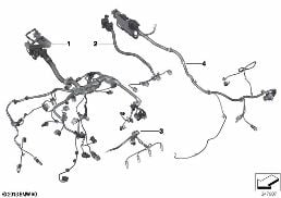 ENGINE WIRING HARNESS diagram for BMW X5 F15 25d