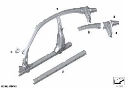 SIDE FRAME SECTION, CENTER diagram for BMW 4 Series F32 425d