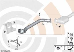 Esnek boru onarım seti diagram for BMW 3 Series E46 318d