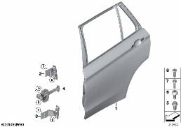 Puerta trasera - bisagra/retentor puerta diagram for BMW X6 F16 35iX