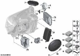 SINGLE PARTS, HEADLIGHT LED diagram for BMW 4 Series F33 430iX
