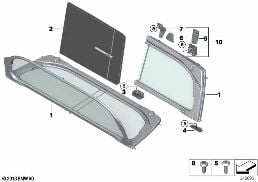 WIND DEFLECTOR diagram for BMW 4 Series F33 425d