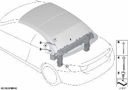 ROLLOVER PROTECTION SYSTEM diagram for BMW 4 Series F33 425d