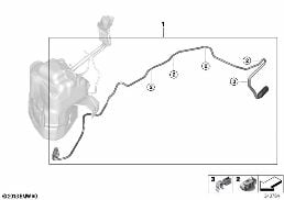 SCR Dosierleitung diagram for BMW X5 F15 40dX