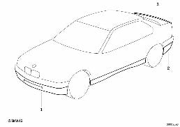 AERODYNAMICS PACKAGE diagram for BMW 3 Series E36 318is