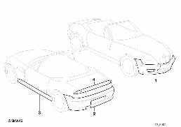 ชุดแพ็คเกจแอโร่ไดนามิก diagram for BMW Z3 E36 2.8