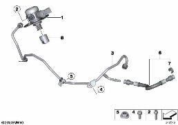 Hochdruckpumpe/Leitungen diagram for BMW X5 M F85 X5 M