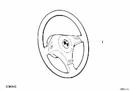 Leder-Sportlenkrad II diagram for BMW 7 Series E32 750iL