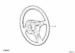 LEATHER-COV. SPORT STEER. WHEEL RIM II diagram for BMW 8 Series E31 850Ci