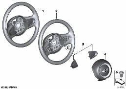 Τιμόνι με αερόσακο diagram for BMW MINI R56 One