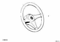 LEATHER-COVERED SPORT STEERING WHEEL I diagram for BMW 7 Series E23 728