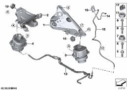 Motor askısı diagram for BMW X6 F16 30dX