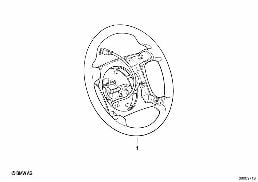 M LEATHER-COVERED STEERING WHEEL RIM I diagram for BMW 8 Series E31 850Ci