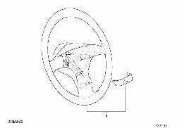 LEATHER-COV. SPORT STEER. WHEEL RIM III diagram for BMW 3 Series E36 318is