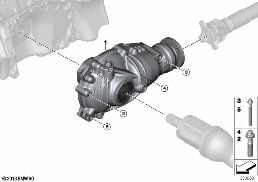 FRONT DIFFERENTIAL / MOUNT diagram for BMW X5 F15 30dX