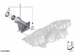 Vorderachsgetriebe Lagerbock diagram for BMW X6 F16 28iX