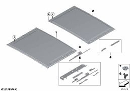 Panoramadach Schwebehimmel diagram for BMW X5 F15 40dX