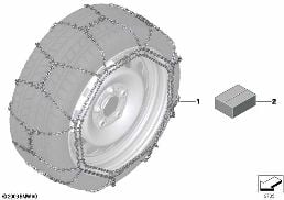 Chaînes à neige diagram for BMW 5 Series E39 525td