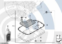 FLUID-CHANGE KIT, AUTOM. TRANSMISSION diagram for BMW 3 Series E90 320i