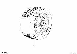 WINTER COMPLETE WHEEL CROSS-SPOKE STYLIN diagram for BMW 8 Series E31 850Ci