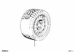 WINTER WHEEL, COMPLETE diagram for BMW 5 Series E34 525tds