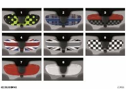 INTERIOR MIRROR SHROUDS diagram for BMW MINI Countryman F60 Cooper
