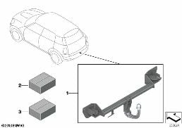Nachrüstsatz Anhängerkupplung abnehmbar diagram for BMW MINI Paceman R61 Cooper