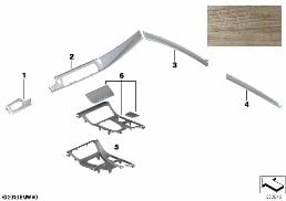 INDIVIDUAL WOOD IN SEN-HELLBRAUN diagram for BMW 5 Series F10 LCI 530d