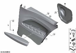LATERAL TRIM PANEL REAR diagram for BMW 2 Series F22 228i