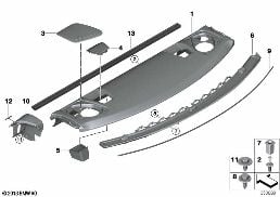 REAR WINDOW SHELF diagram for BMW 2 Series F22 228i