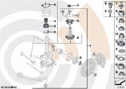 REPAIR KIT FOR SUPPORT BEARING diagram for BMW 5 Series E61 530xd