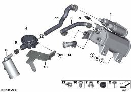 ACTIVATED CHARCOAL FILTER/FUEL VENTILAT diagram for BMW X3 F25 35iX