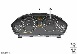 INSTRUMENT CLUSTER - MODERN LINE diagram for BMW 3 Series F34 GT 328i